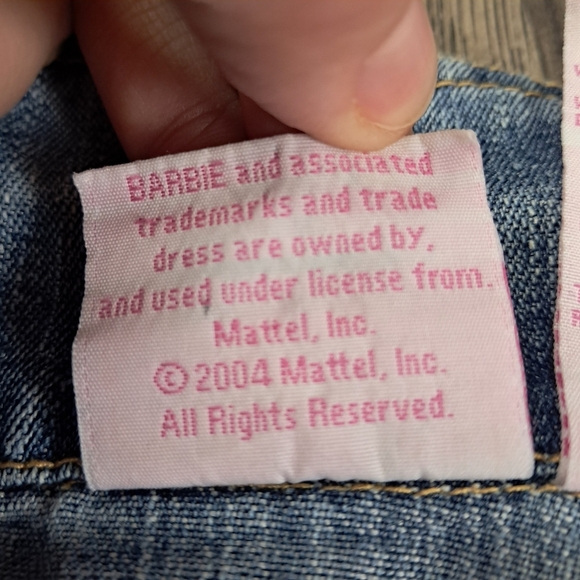 Vintage 2004 Barbie Avenue Embroidered Denim Jacket Double-sided Size 5 - Picture 9 of 10